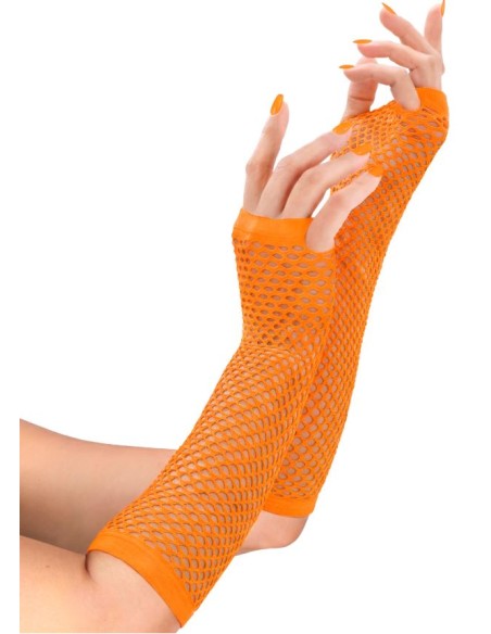 GUANTES LARGOS RED SIN DEDOS FLÚOR