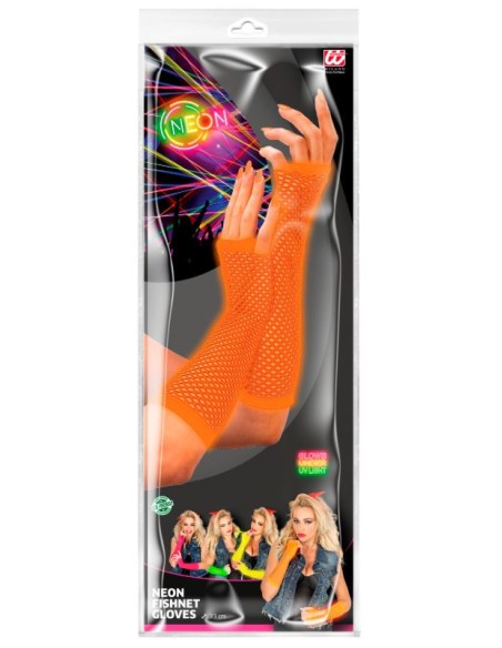 GUANTES LARGOS RED SIN DEDOS FLÚOR