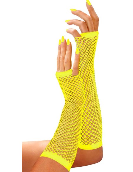 GUANTES LARGOS RED SIN DEDOS FLÚOR