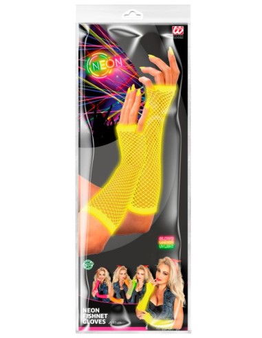 GUANTES LARGOS RED SIN DEDOS FLÚOR