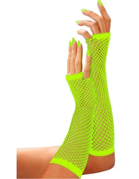 GUANTES LARGOS RED SIN DEDOS FLÚOR