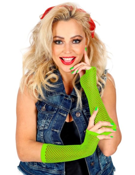 GUANTES LARGOS RED SIN DEDOS FLÚOR