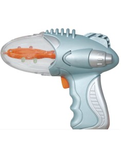 PISTOLA ESPACIAL PLATA 18 CM 2