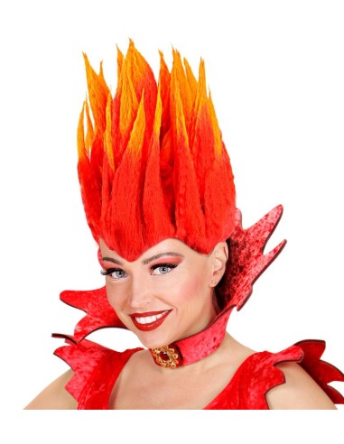 PELUCA DIABLO FUEGO