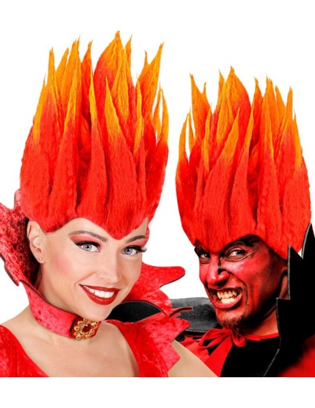 PELUCA DIABLO FUEGO