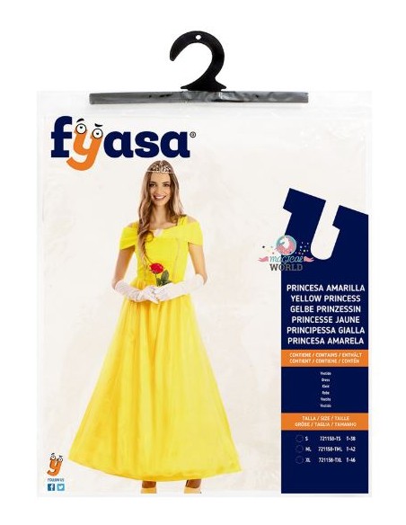DISFRAZ PRINCESA AMARILLA ADULTO