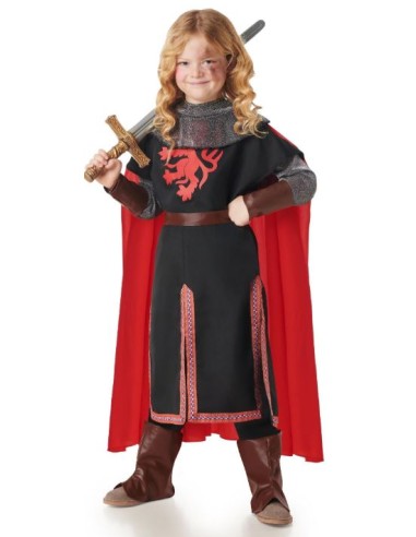 DISFRAZ CABALLERO MEDIEVAL NEGRO INFANTIL