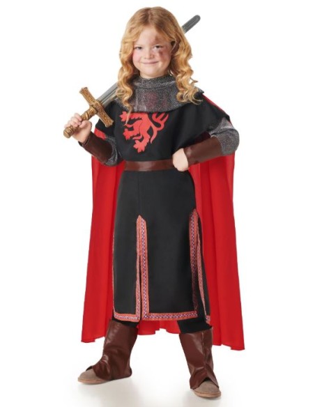 DISFRAZ CABALLERO MEDIEVAL NEGRO INFANTIL