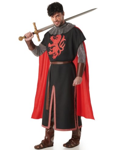 DISFRAZ CABALLERO MEDIEVAL NEGRO ADULTO