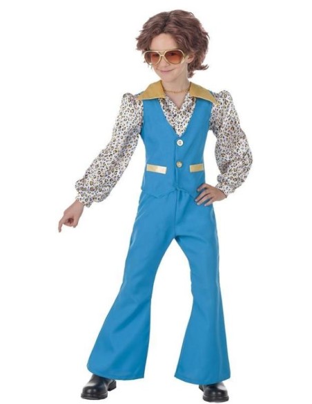 DISFRAZ AÑOS 60 AZUL NIÑO