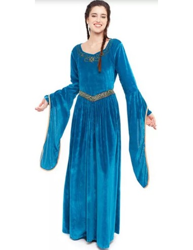 DISFRAZ PRINCESA MEDIEVAL AZUL ADULTO