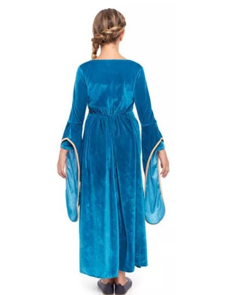 DISFRAZ PRINCESA MEDIEVAL AZUL INFANTIL