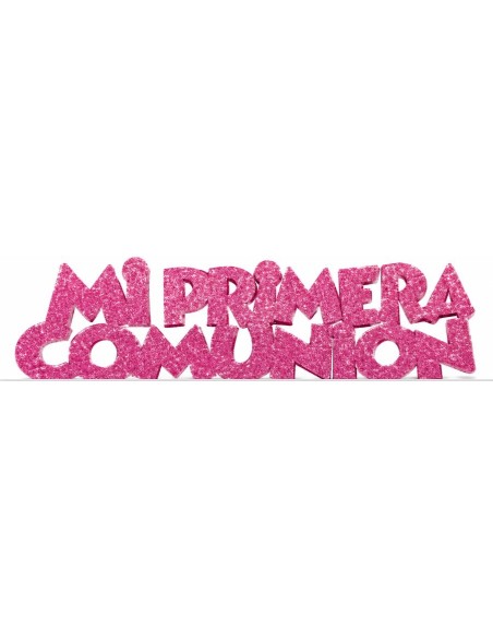 RÓTULO CORCHO "MI PRIMERA COMUNIÓN" PUR. 60 CM