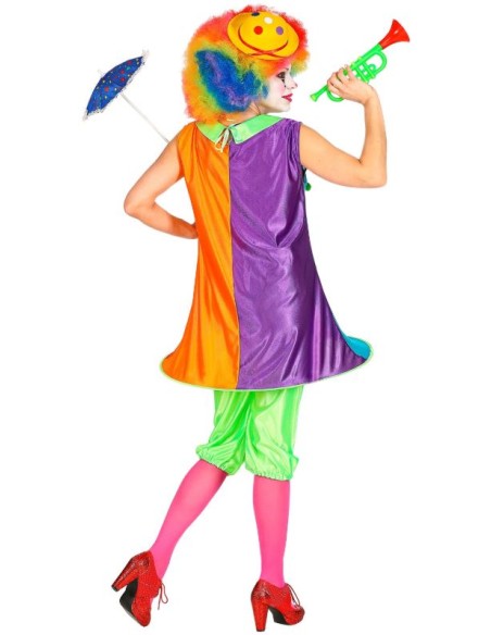 DISFRAZ DE PAYASO COLORES MUJER