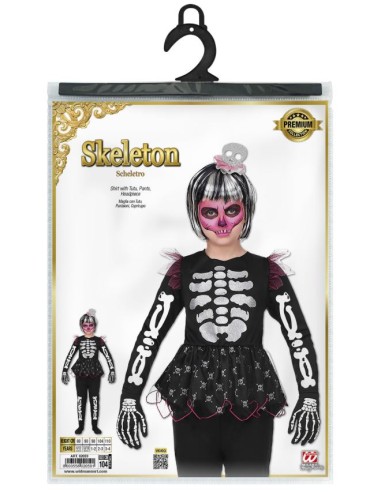 DISFRAZ DE ESQUELETO NIÑA