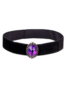 COLLAR DE TERCIOPELO NEGRO CON PIEDRA 