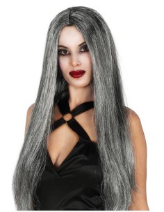 PELUCA LISA LARGA GRIS  2