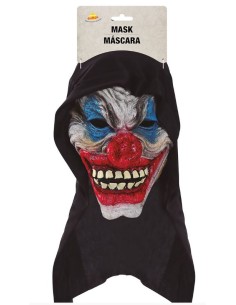 CARETA PAYASO CON CAPUCHA NEGRA 2