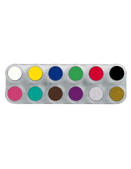 PALETA DE MAQUILLAJE AL AGUA A/B 12 GRIMAS