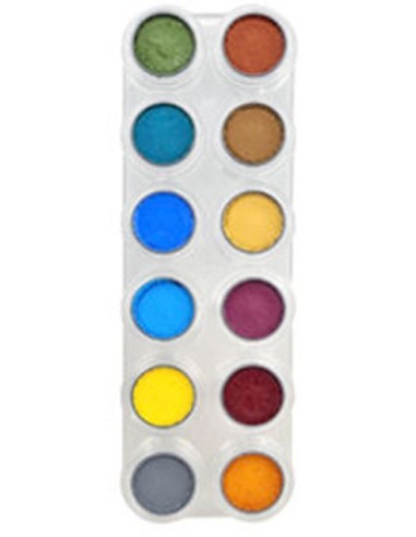 PALETA DE MAQUILLAJE AL AGUA A/B 12 GRIMAS