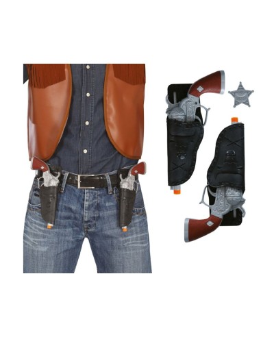 CARTUCHERAS CON PISTOLAS ADULTO
