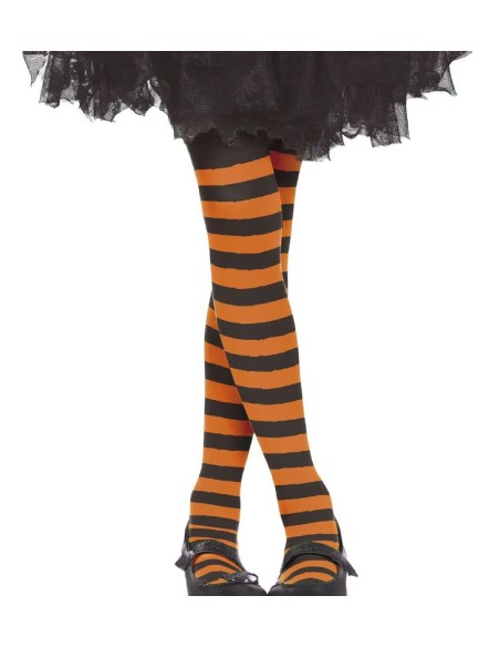 MEDIAS PANTY RAYAS NEGRO/COLOR INFANTIL