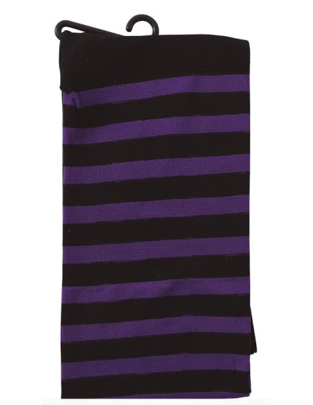 MEDIAS PANTY RAYAS NEGRO/COLOR INFANTIL