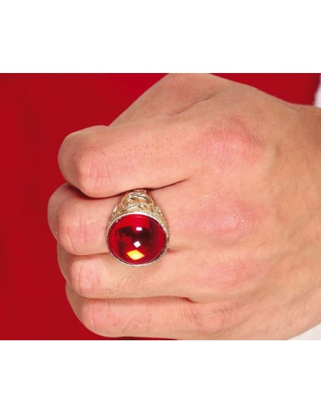 ANILLO RUBÍ METÁLICO 2.50 CM