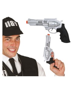 PISTOLA F.B.I. 27 CM PLATA