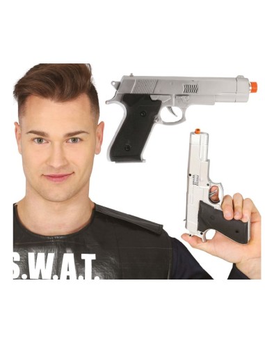 PISTOLA PVC PLATA 24 CM
