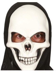 CARETA CALAVERA CON CAPUCHA PVC
