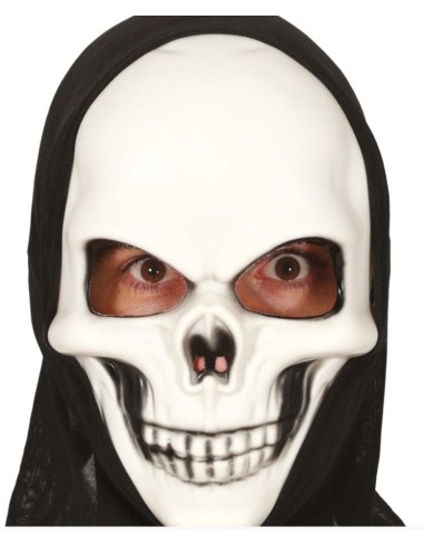 CARETA CALAVERA CON CAPUCHA PVC