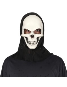 CARETA CALAVERA CON CAPUCHA PVC 2