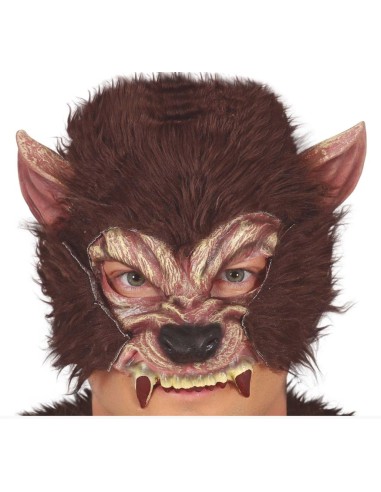 CARETA HOMBRE LOBO CON PELO LÁTEX