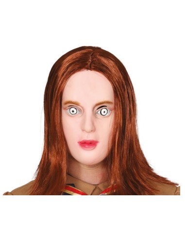 CARETA MUÑECA ASESINA LÁTEX CON PELO