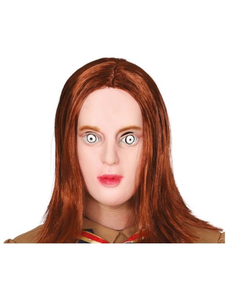CARETA MUÑECA ASESINA LÁTEX CON PELO