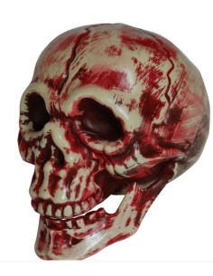 CALAVERA ENSANGRENTADA PVC, 20 CM
