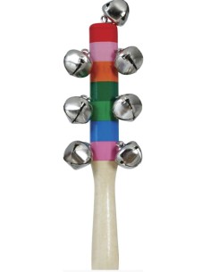 SONAJERO CASCABELES MADERA 20 CM 2