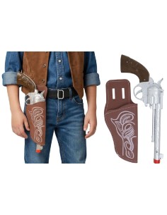 PISTOLA VAQUERO CON FUNDA Y CINTURÓN