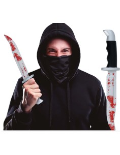 CUCHILLO MACHETE ENSANGRENTADO 33 CM