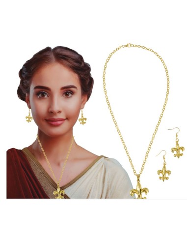 COLLAR Y PENDIENTES ROMANOS