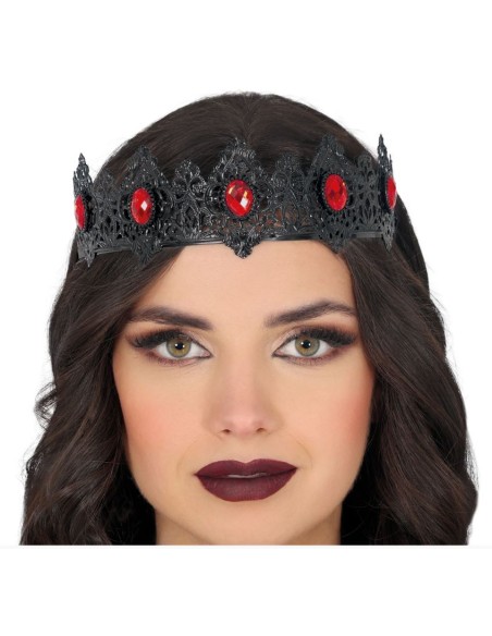 DIADEMA REINA NEGRA METÁLICA