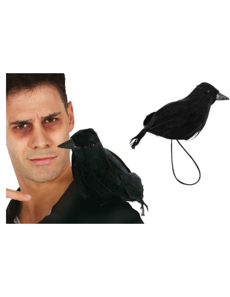 CUERVO CON ELÁSTICO PARA HOMBRO, 15 CM