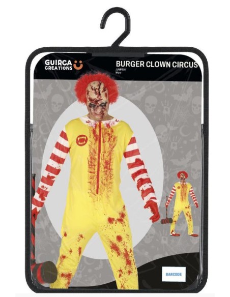 DISFRAZ PAYASO ASESINO BURGUER ADULTO