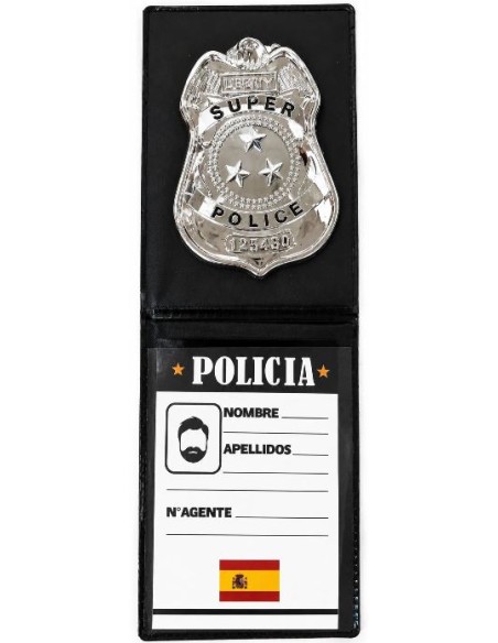 PLACA DE POLICÍA EN CARTERA