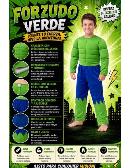 DISFRAZ DE HULK INFANTIL