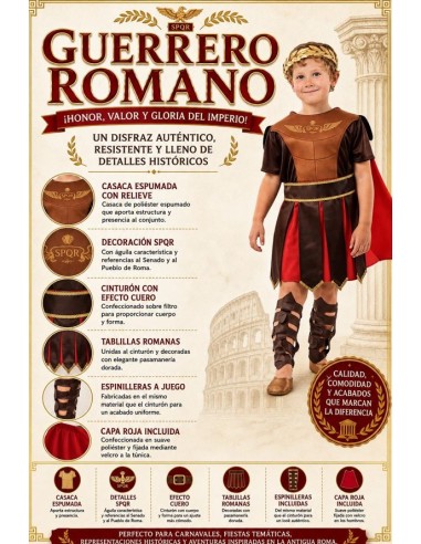 DISFRAZ DE ROMANO INFANTIL