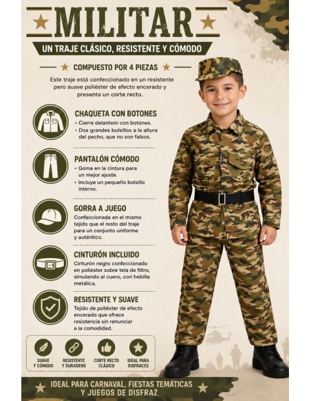 DISFRAZ DE MILITAR INFANTIL