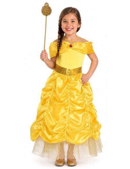 DISFRAZ DE PRINCESA BELLA INFANTIL