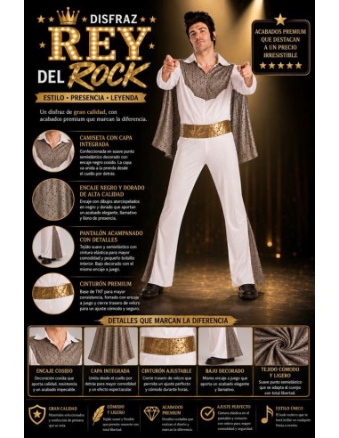 DISFRAZ DEL REY DEL ROCK ADULTO